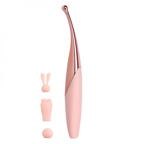 MizzZee - Honey Bean Clitoral Tip Vibrator Wand (Chargeable - Pearl Pink) MizzZee - Honey Bean Clitoral Tip Vibrator Wand (Chargeable - Pearl Pink)